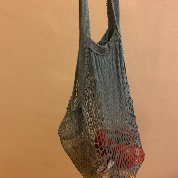 Teal fishnet bag - Picture 3 of 5